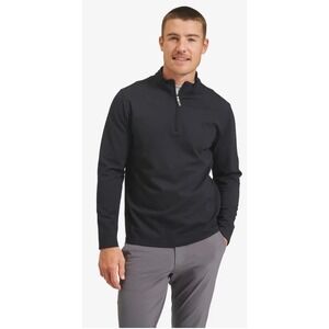 Mizzen+Main Pro Flex Quarter Zip Pullover black Performance Men's Med golf